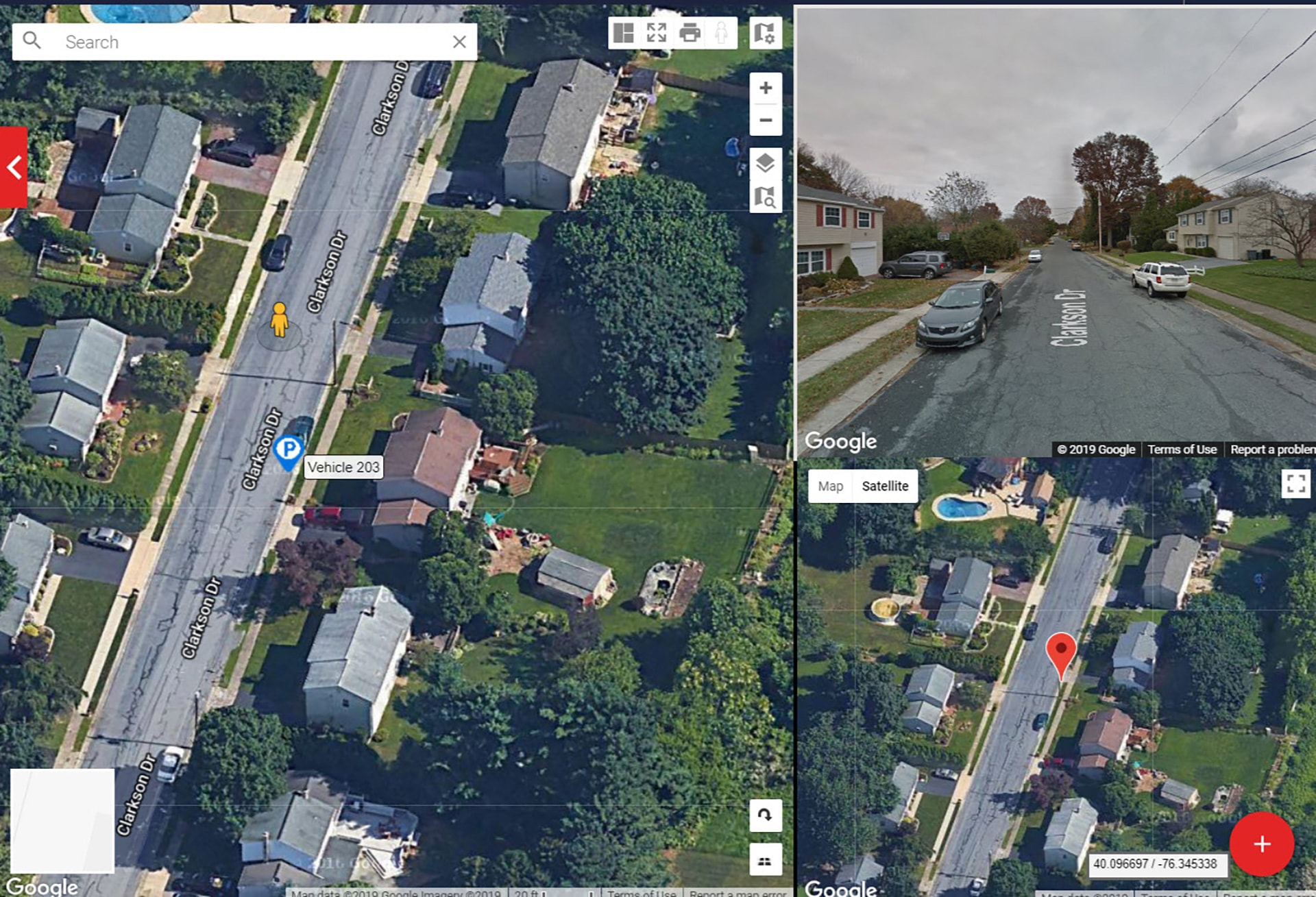 Multi-street view in StreetEagle maps