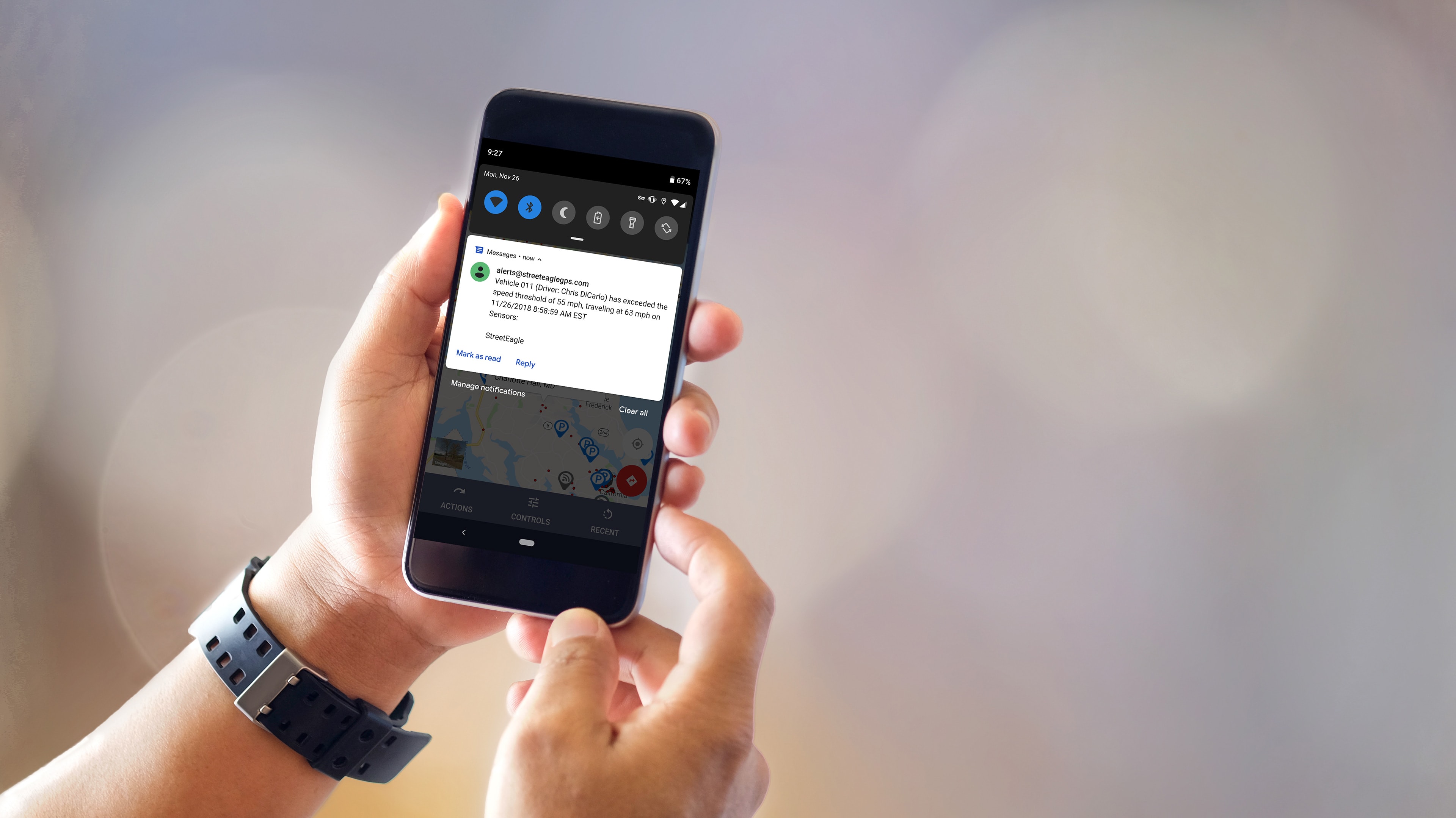 Receive real-time vehicle alerts directly to your mobile device